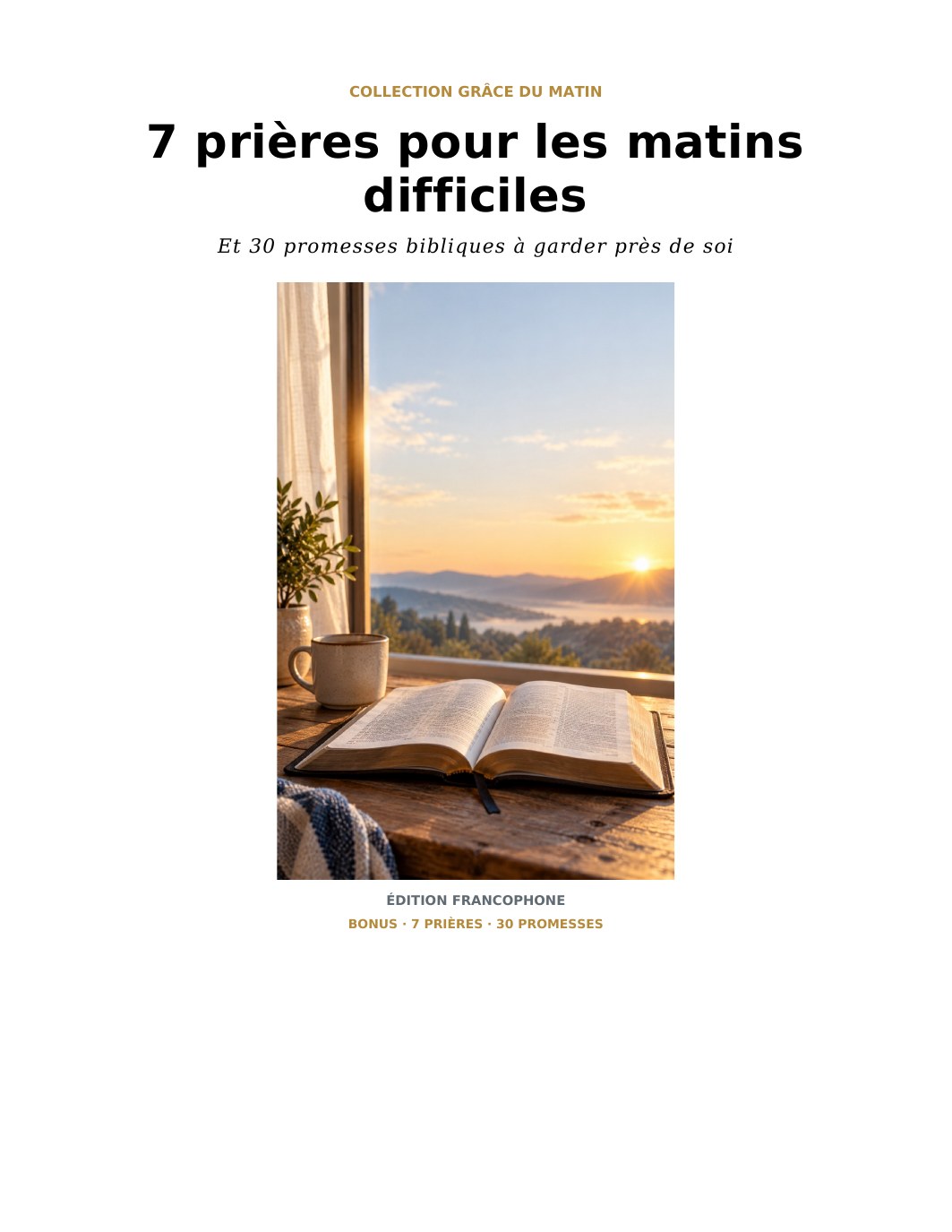 Couverture réelle du bonus de 7 prières